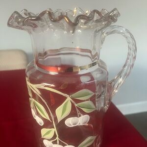 Vintage Gold Accent ruffled hand painted